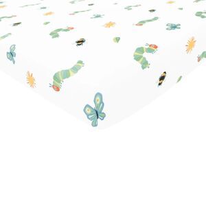 Kyte Baby x Eric Carle Crib Sheet in The Very Hungry Caterpillar NIB